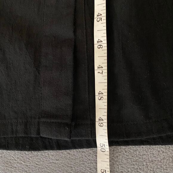 Vtg 80s 90s Two Potato Button Down Tie Back Short Sleeve Maxi Dress XS Black NOS - Picture 14 of 16